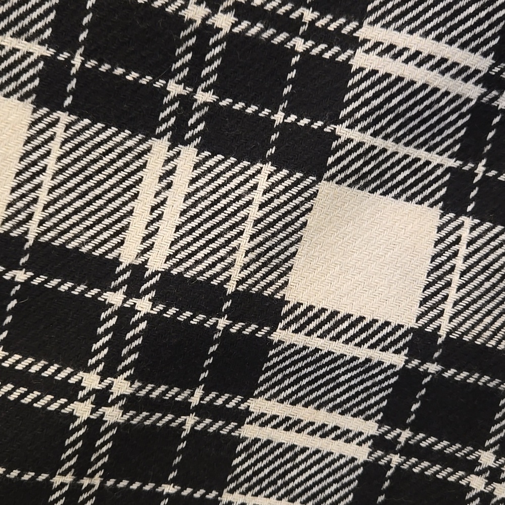Talbot's Black/Creamy White Fringed Wool Blend Pencil Skirt - Picture 6 of 10